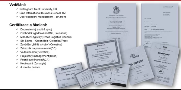 Vzdělání a certifikace